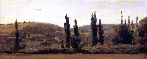  Theodore Rousseau Landscape with Poplars - Canvas Art Print