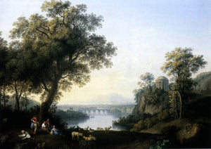  Jacob Philipp Hackert Landscape with River - Canvas Art Print