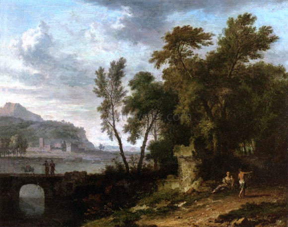  Jan Van Huysum Landscape with Ruin and Bridge - Canvas Art Print