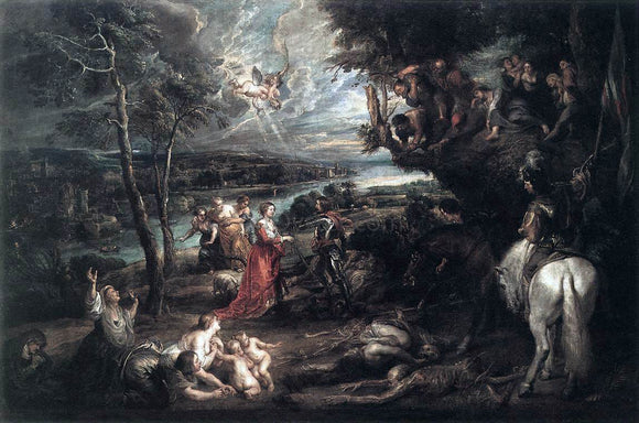  Peter Paul Rubens Landscape with Saint George and the Dragon - Canvas Art Print