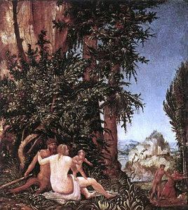  Albrecht Altdorfer Landscape with Satyr Family - Canvas Art Print