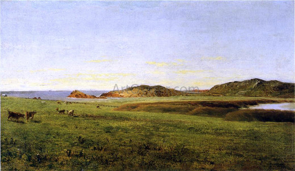  John Frederick Kensett Landscape with Sea: Paradise Rocks, Newport, Rhode Island - Canvas Art Print