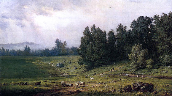  George Inness Landscape with Sheep - Canvas Art Print