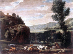  Pietro Paolo Bonzi Landscape with Shepherds and Sheep - Canvas Art Print