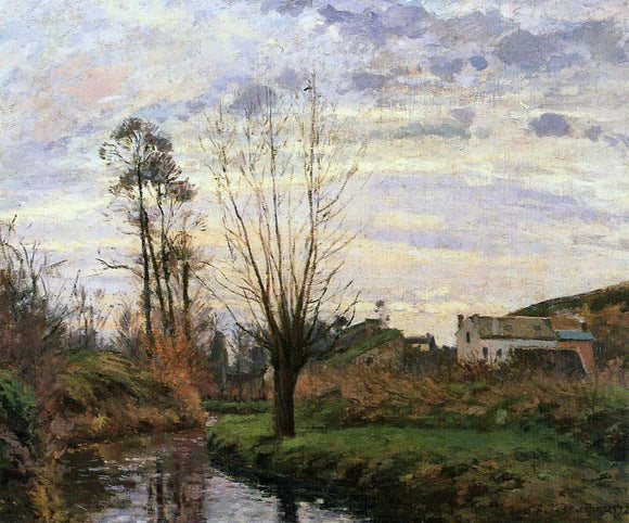  Camille Pissarro Landscape with Small Stream - Canvas Art Print