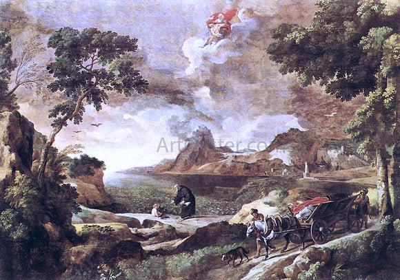  Gaspard Dughet Landscape with St Augustine and the Mystery - Canvas Art Print