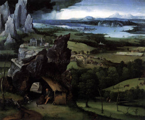  Joachim Patenier Landscape with St Jerome - Canvas Art Print
