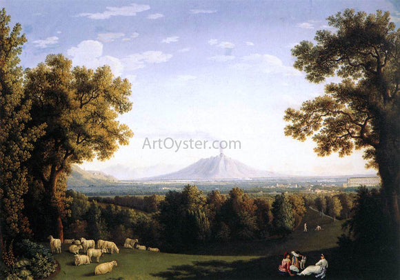  Jacob Philipp Hackert Landscape with the Palace of Caserta and Vesuvius - Canvas Art Print