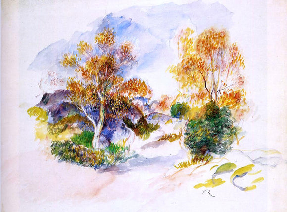  Pierre Auguste Renoir Landscape with Trees - Canvas Art Print