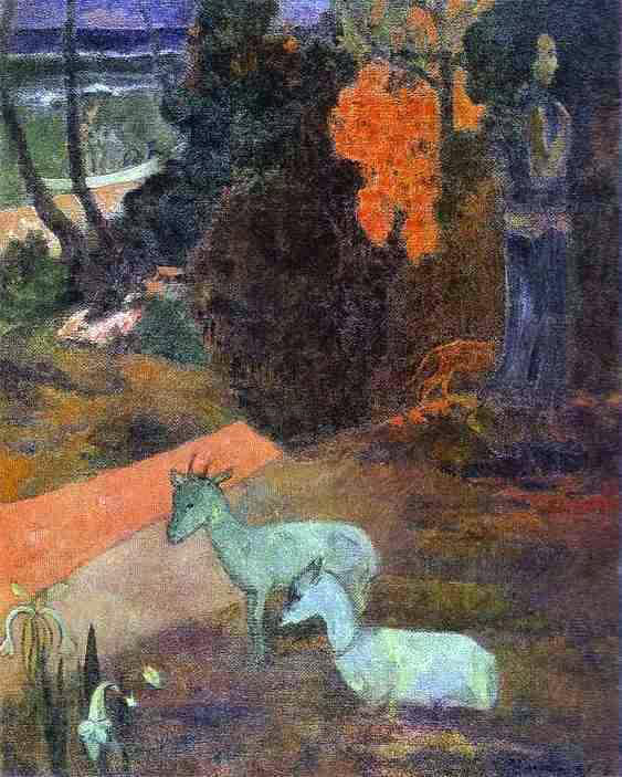  Paul Gauguin Landscape with Two Goats - Canvas Art Print