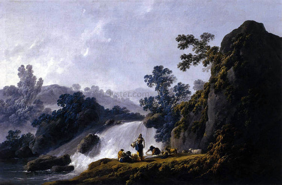  Jean-Baptiste Pillement Landscape with Washerwomen - Canvas Art Print