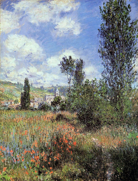  Claude Oscar Monet Lane in the Poppy Fields, Ile Saint-Martin - Canvas Art Print