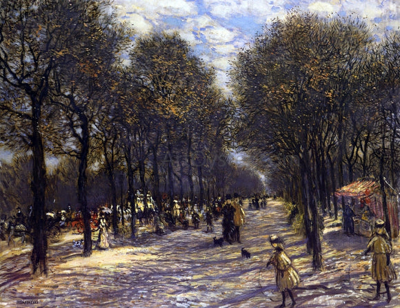  Jean-Francois Raffaelli Lane of Trees on the Champs-Elysees - Canvas Art Print