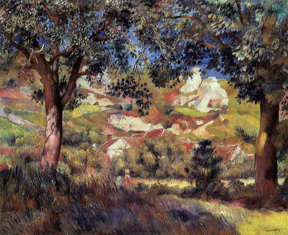  Pierre Auguste Renoir Landscape in La Roche-Guyon - Canvas Art Print