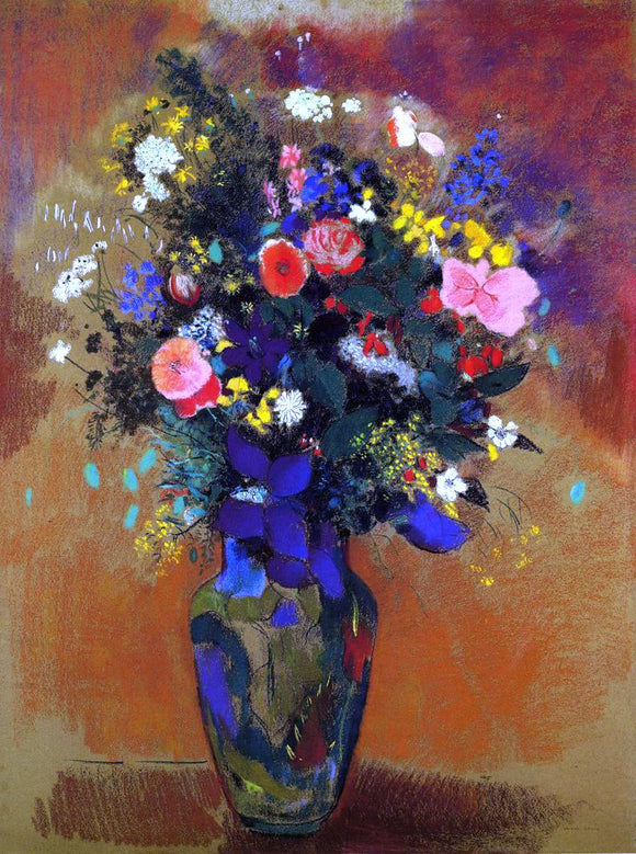  Odilon Redon Large Bouquet of Wild Flowers - Canvas Art Print