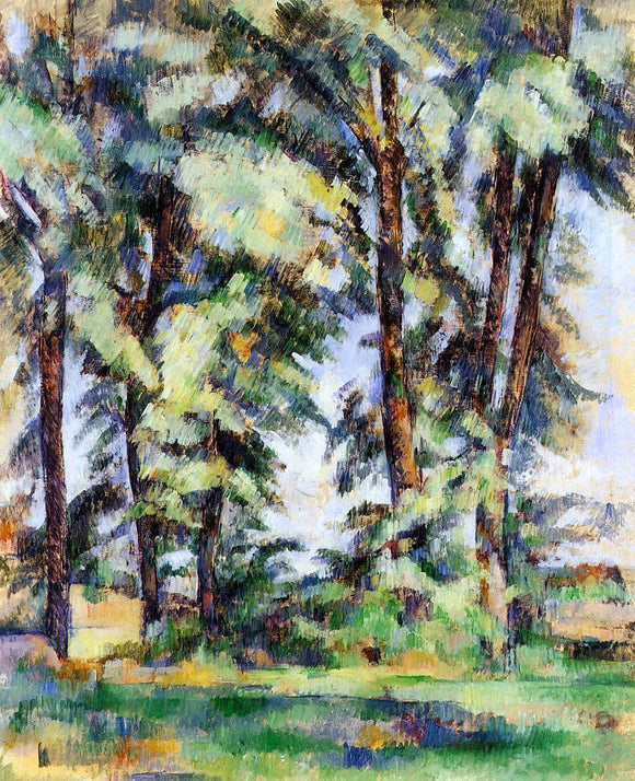  Paul Cezanne Large Trees at Jas de Bouffan - Canvas Art Print