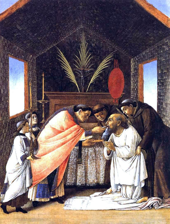 Sandro Botticelli Last Communion of St Jerome - Canvas Art Print