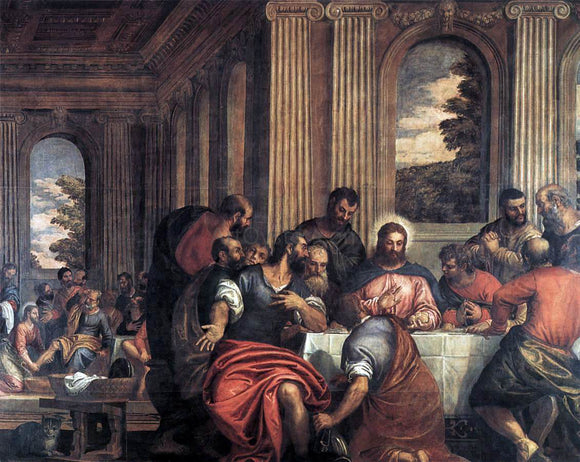  Benedetto Caliari Last Supper - Canvas Art Print