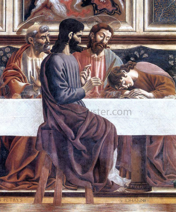  Andrea del Castagno Last Supper (detail) - Canvas Art Print