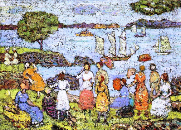  Maurice Prendergast Late Afternoon, New England - Canvas Art Print