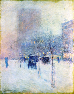  Frederick Childe Hassam Late Afternoon, New York: Winter - Canvas Art Print