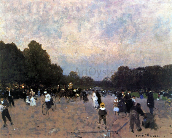  Luigi Loir L'Avenue du Boid de Bologne - Canvas Art Print