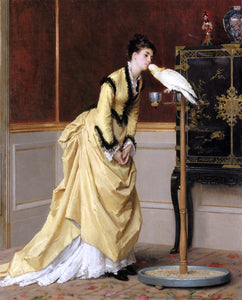  Gustave Leonhard De Jonghe Le Baiser - Canvas Art Print