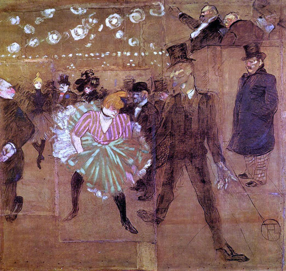  Henri De Toulouse-Lautrec Le Goulue Dancing with Valentin-le-Desosse - Canvas Art Print
