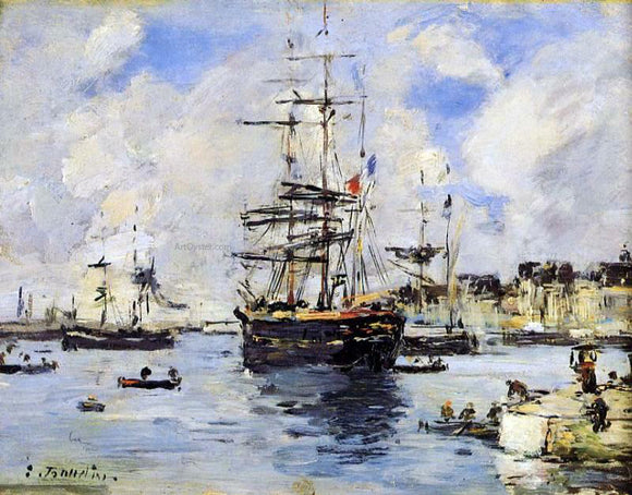  Eugene-Louis Boudin Le Havre, L'Avant Port - Canvas Art Print
