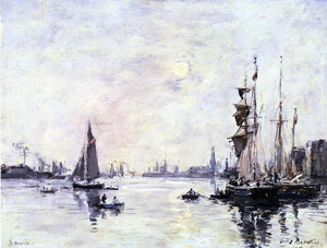  Eugene-Louis Boudin Le Havre, l'avant-port - Canvas Art Print