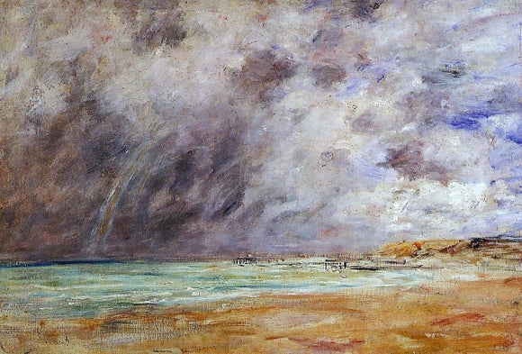  Eugene-Louis Boudin Le Havre, Stormy Skies over the Estuary - Canvas Art Print