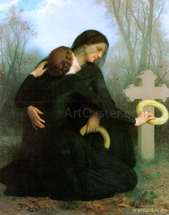  William Adolphe Bouguereau Le Jour des Morts (also known as All Saints Day) - Canvas Art Print