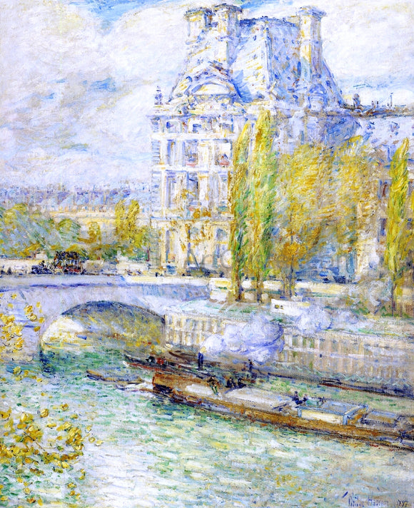  Frederick Childe Hassam Le Louvre et le Pont Royal - Canvas Art Print