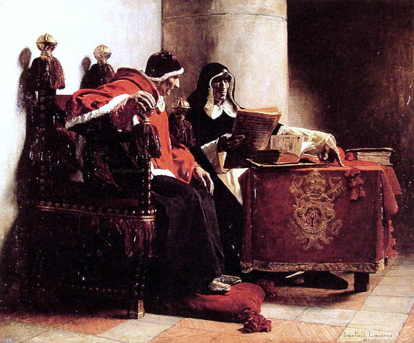  Jean-Paul Laurens Le Pape et l'Inquisiteur, dit aussie Sixte IV et Toruemada - Canvas Art Print