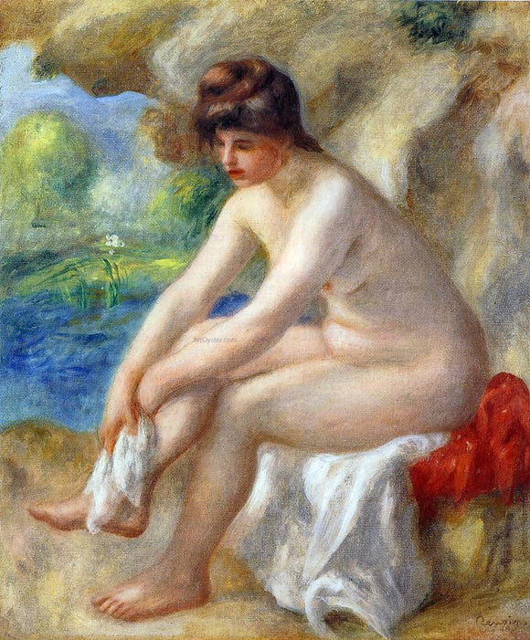  Pierre Auguste Renoir Leaving the Bath - Canvas Art Print