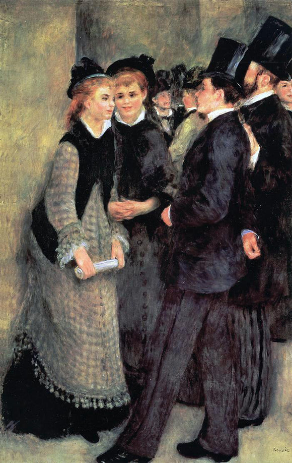  Pierre Auguste Renoir Leaving the Conservatoire - Canvas Art Print