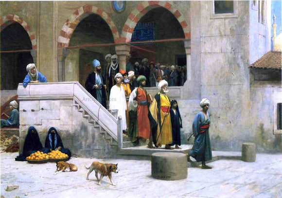  Jean-Leon Gerome Leaving the Mosque - Canvas Art Print