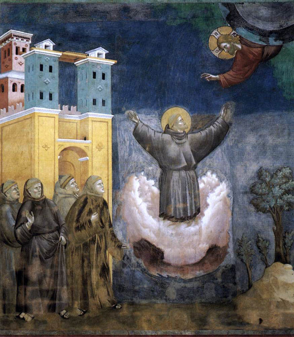  Giotto Di Bondone Legend of St Francis: 12. Ecstasy of St Francis (Upper Church, San Francesco, Assisi) - Canvas Art Print