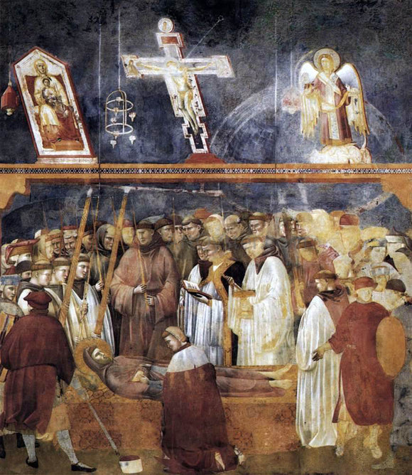  Giotto Di Bondone Legend of St Francis: 22. Verification of the Stigmata (Upper Church, San Francesco, Assisi) - Canvas Art Print