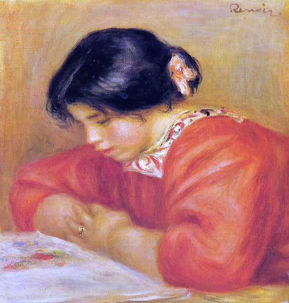  Pierre Auguste Renoir Leontine Reading - Canvas Art Print