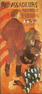  Henri De Toulouse-Lautrec Les Ambassadeurs Aristide Bruant and his Cabaret - Canvas Art Print