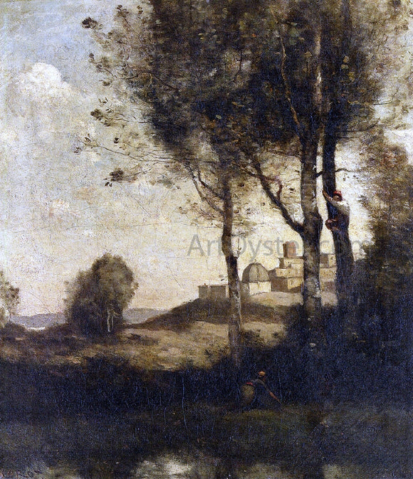  Jean-Baptiste-Camille Corot Les denicheurs Toscans - Canvas Art Print