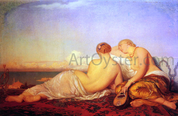  Antoine Ernest Hebert Les Deux Odalisques Contemplant Le Bosphore - Canvas Art Print