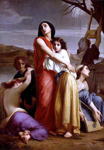  Charles Zacharie Landelle Les Femmes de Jerusalem Captives a Babylone - Canvas Art Print