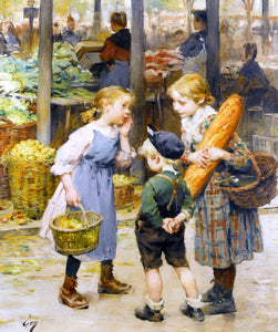  Henry Jean Geoffroy Les Petites Menageres - Canvas Art Print