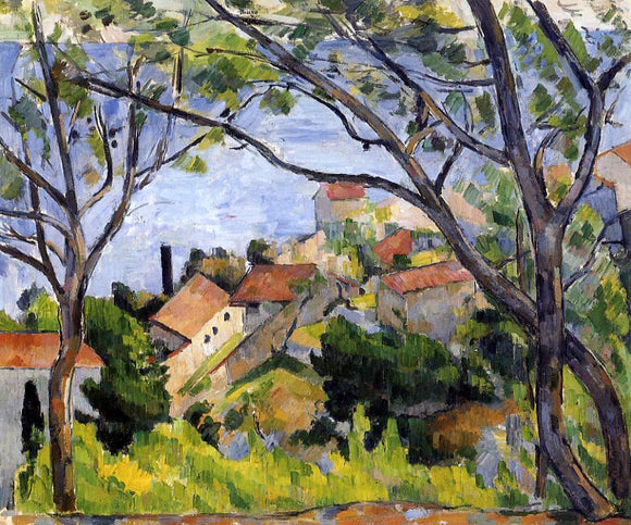  Paul Cezanne L'Estaque, View Through the Trees - Canvas Art Print