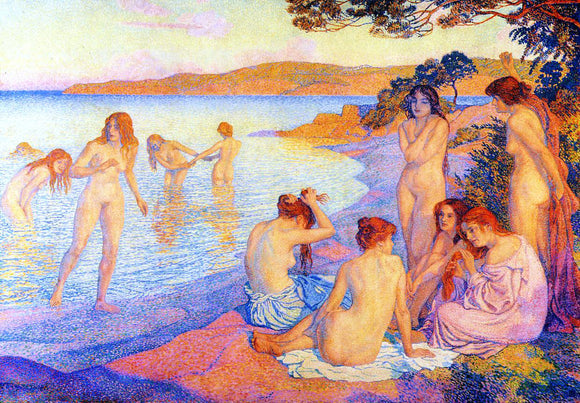  Theo Van Rysselberghe L'Heure Embrasee - Canvas Art Print