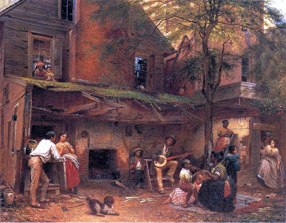  Eastman Johnson Life in the South (also known as My Old Kentucky Home) - Canvas Art Print
