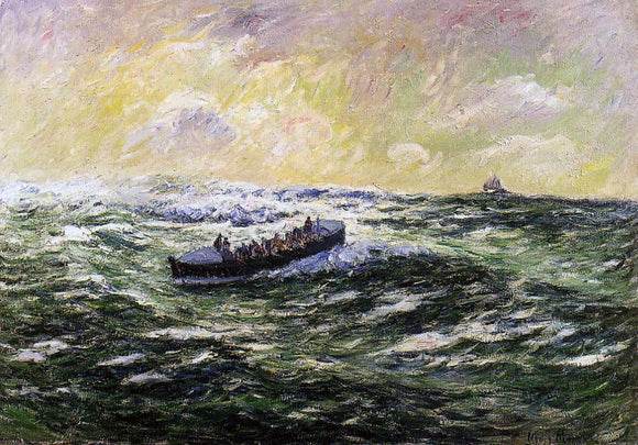  Henri Moret Lifeboat at Audierne - Canvas Art Print