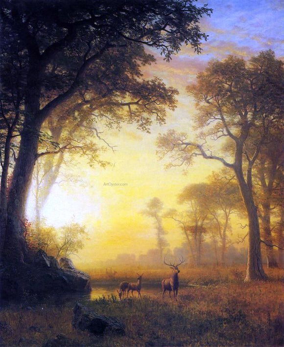  Albert Bierstadt Light in the Forest - Canvas Art Print